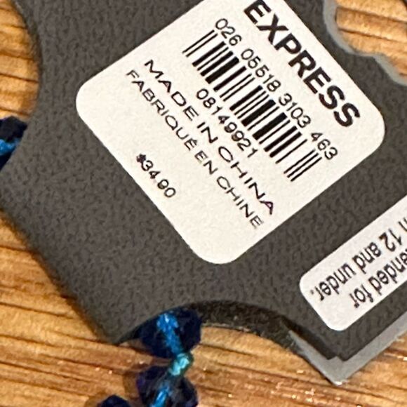 Express crystal beaded long tassel boho necklace - Picture 3 of 5